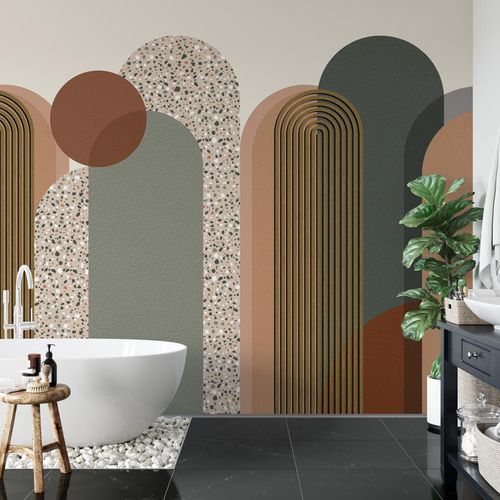 Современный обои - graphique tendance - MuralConcept - из нетканых материалов / панорамный / многоцветный