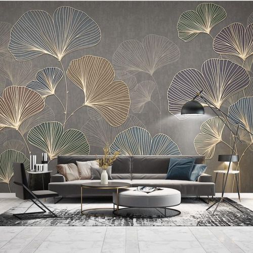 Современный обои - ginkgo asie tendance - MuralConcept - из нетканых материалов / в цветочек / панорамный