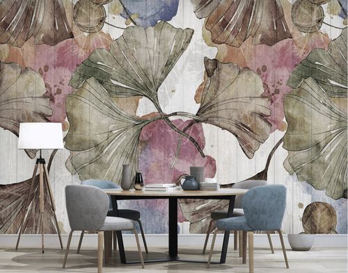 Современный обои - ginkgo Japon Zen - MuralConcept - из нетканых материалов / в цветочек / панорамный