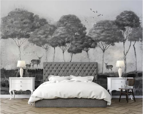 Современный обои - Pins & Cerfs Mystiques - MuralConcept - из нетканых материалов / природный мотив / панорамный