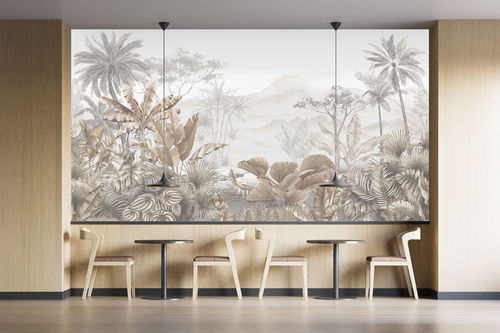 Современный обои - Jungle tendance peinture - MuralConcept - из нетканых материалов / панорамный / набивной