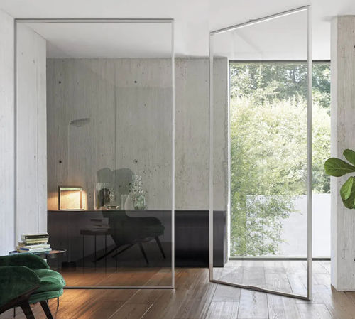 Неподвижная перегородка - GAIA - doal - стеклянная / из алюминия / для бытового использования