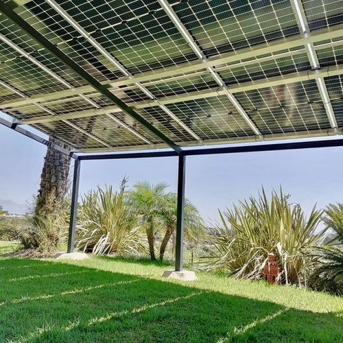 Монокристаллическая фотоэлектрическая панель - MS(530-550)MB-72H  series - Maysun solar - с двойным стеклом / с рамой