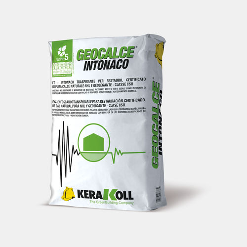 Строительный раствор для восстановительных работ - Geocalce Intonaco - KERAKOLL - для каменной кладки / из гипса / с известью