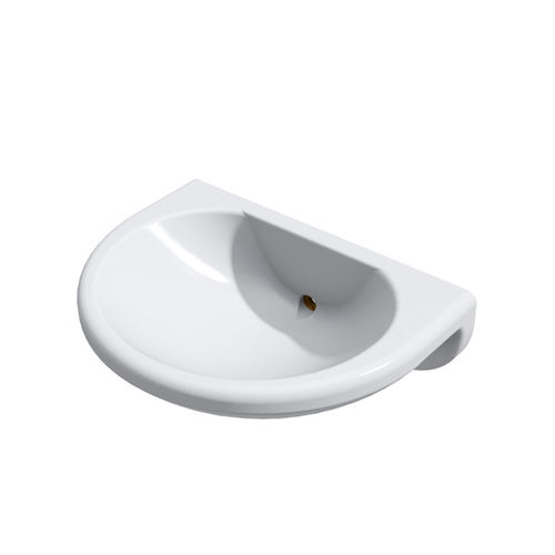 Подвесная раковина - WHB-100 - Wallgate Ltd - из керамики / из Solid Surface / в форме D