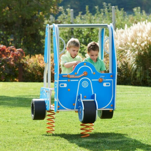 Качалка на пружине из ПЭНД - TUK-TUK  - Playparc - транспорт / одноместная / 2 места