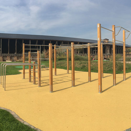 Внешний тренажеры для качания мыщц - 4FCIRCLE® CALISTHENICS ALLROUND -WOODEN-POSTS - Playparc - для оздоровительной пробежки