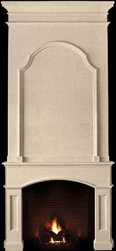 Классический портал для камина - ANAEL – OVERMANTEL - Tartaruga Design Inc - из камня / белый
