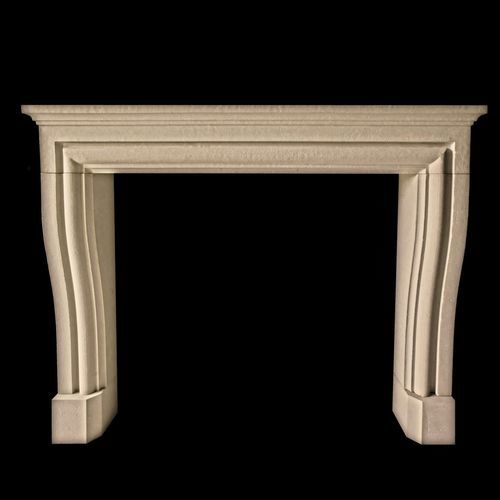 Классическая облицовка камина - AVIGNON  - Tartaruga Design Inc - из камня / белая