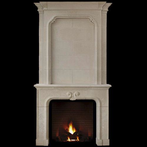 Современный портал для камина - BEAULIEU – OVERMANTEL - Tartaruga Design Inc - из камня