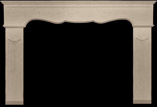 Современная облицовка камина - FRENCH PROVINCIAL - Tartaruga Design Inc - из камня / белая
