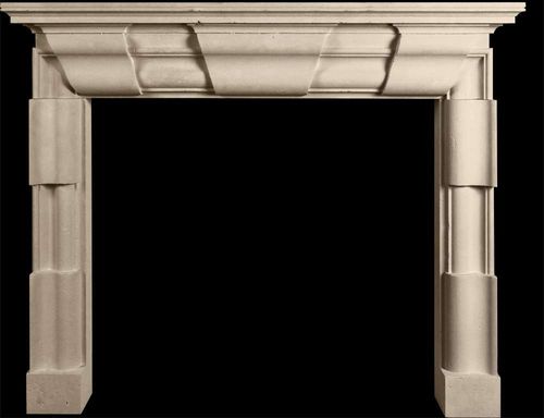 Классическая облицовка камина - LILLE  - Tartaruga Design Inc - из камня / белая