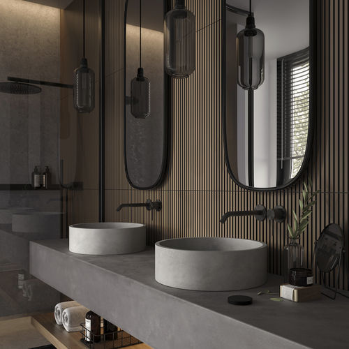 Настольная раковина - Tartaruga Design Inc - из бетона / круглая / без отверстия