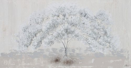 Акриловая декоративная картина - ÁRBOL DE LA VIDA GRIS - OHORIGINAL BUSINESS SL - смешанного типа / расписанная вручную / пейзаж