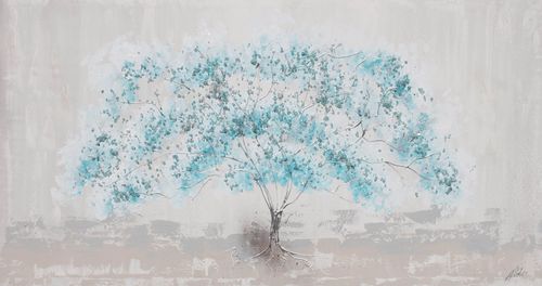 Акриловая декоративная картина - ÁRBOL DE LA VIDA AZUL - OHORIGINAL BUSINESS SL - смешанного типа / расписанная вручную / пейзаж