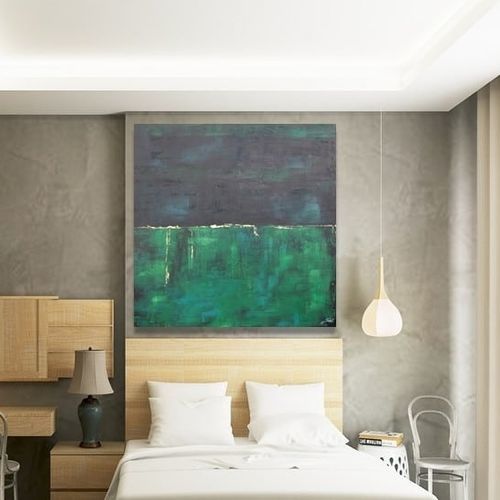 Акриловая декоративная картина - CALA VERDE - OHORIGINAL BUSINESS SL - смешанного типа / расписанная вручную / абстрактная
