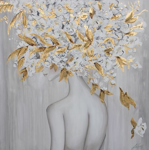 Акриловая декоративная картина - MUJER ARBOL 10 - OHORIGINAL BUSINESS SL - смешанного типа / расписанная вручную / на холсте