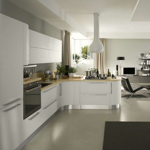 Современная кухня - VENUS MATRIX - CIESSE CUCINE SRL - из фанеры / L-образная / с ручками