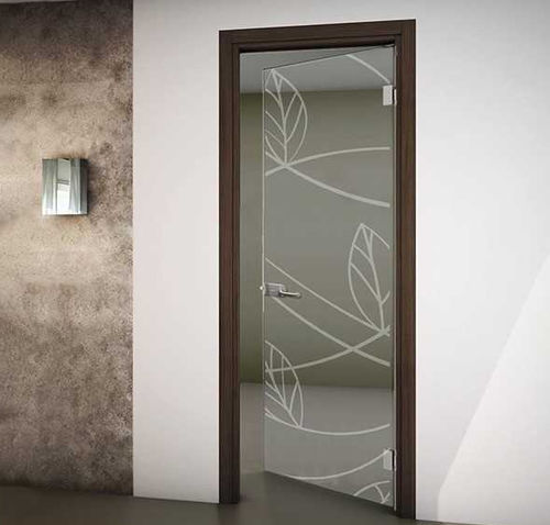 Дверь для интерьера - EVO FOGLIE - FIP PORTE - из закаленного стекла / створчатая / современная