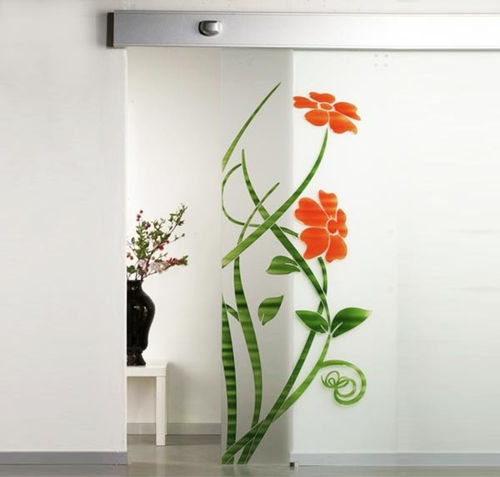 Дверь для интерьера - Flower TWO - PORTE ITALIANE - из стекла / раздвижная / современная