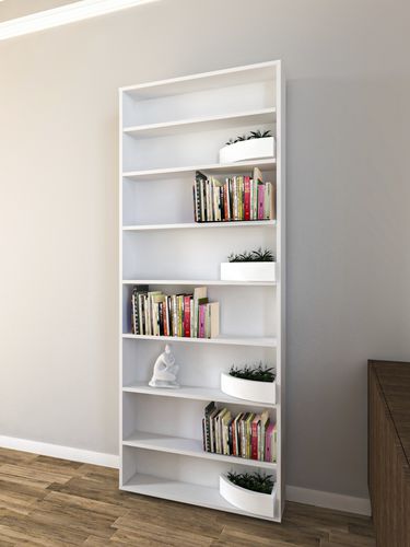 Дверь для интерьера - FLUSH-TO-WALL BOOKCASE - FIP PORTE - из дерева / раздвижная / современная