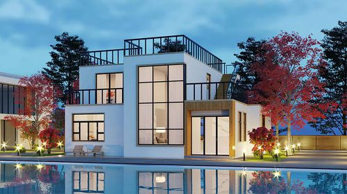 Типовой дом - MILAN VILLA - NingBo DeepBlue Smarthouse Co.,LTD. - современный / с террасой / двухэтажный