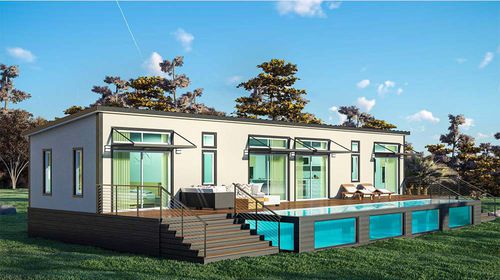Сборный дом - FIRE - NingBo DeepBlue Smarthouse Co.,LTD. - модульный / современный / на деревянном каркасе