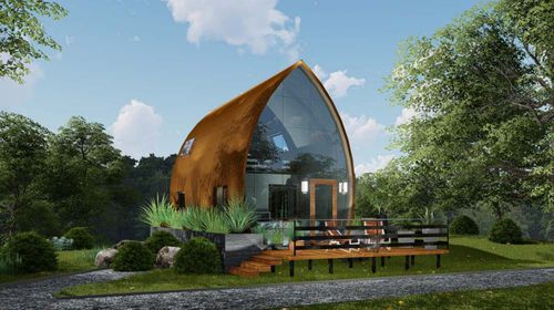 Дом тип бунгало - GREEN CHALET - NingBo DeepBlue Smarthouse Co.,LTD. - современный / двухэтажный / на дровах