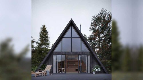 Сборный дом - A-FRAME BEACH - NingBo DeepBlue Smarthouse Co.,LTD. - современный / одноэтажный / из дерева