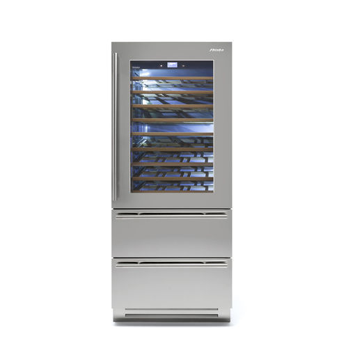 Винный шкаф для сервировки - KS8990HWT6 - Fhiaba - встраиваемый / из нержавеющей стали / из дерева