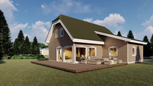 Сборный дом - FRANCE 193 - Frame House group Sia - экологический / современный / двухэтажный