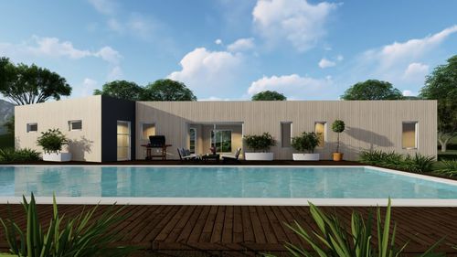 Сборный дом - FRANCE Y.V. - Frame House group Sia - экологический / пассивного типа / современный