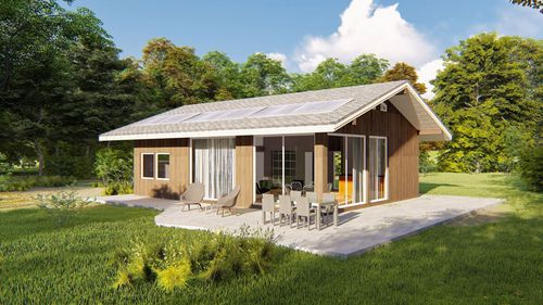 Сборный дом - FINLAND J.H. - Frame House group Sia - экологический / пассивного типа / современный