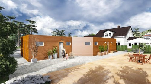 Сборный дом - VILLINO KUMA - Frame House group Sia - экологический / пассивного типа / современный