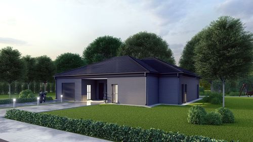 Сборный дом - VILLA SCEPTRUM - Frame House group Sia - экологический / пассивного типа / современный