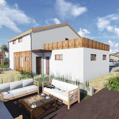 Сборный дом - VILLA ANTARES - Frame House group Sia - экологический / пассивного типа / современный