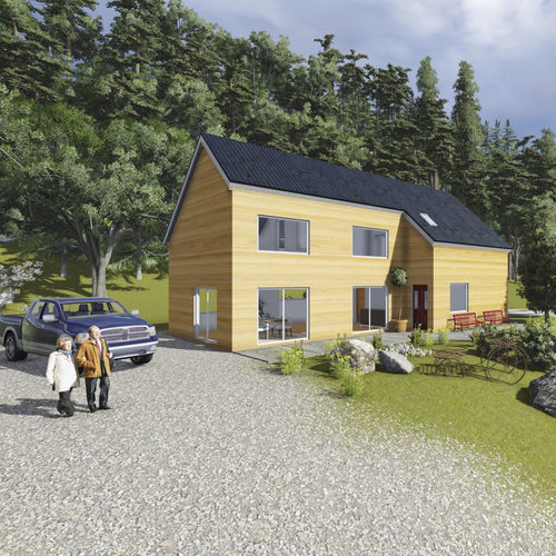 Сборный дом - FRANCE 186 - Frame House group Sia - экологический / пассивного типа / современный