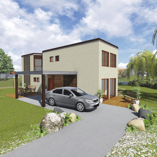 Сборный дом - FRANCE 139 - Frame House group Sia - экологический / пассивного типа / современный