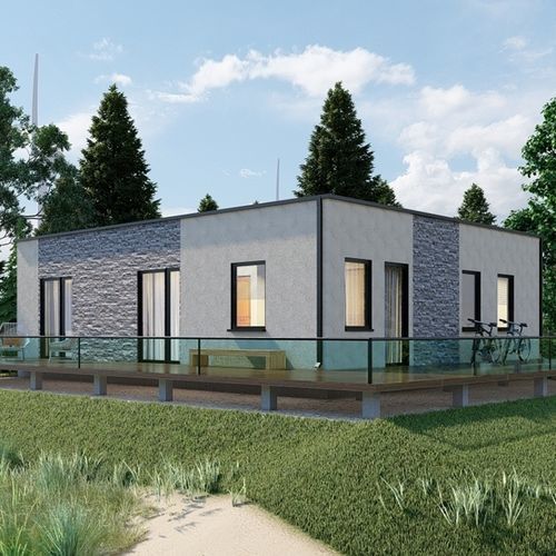 Сборный дом - FRANCE 112 - Frame House group Sia - экологический / пассивного типа / современный