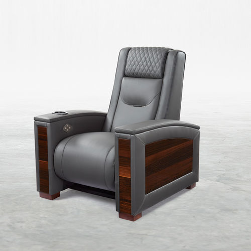 Кресло для кинотеатра из кожи - GENESIS - KARLSSON SEATING LTD. - для бытового использования / черное / с подголовником