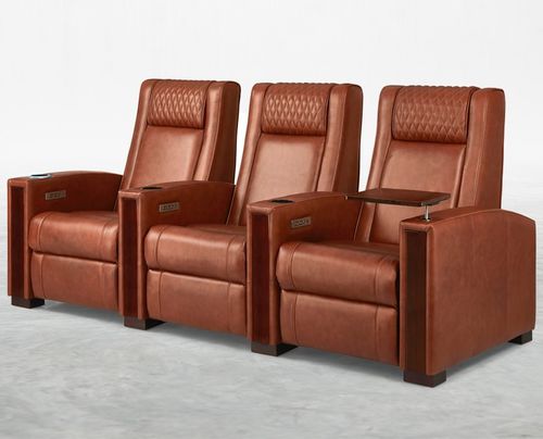 Кресло для кинотеатра из кожи - ÉLAN - KARLSSON SEATING LTD. - из дерева / для бытового использования / коричневое