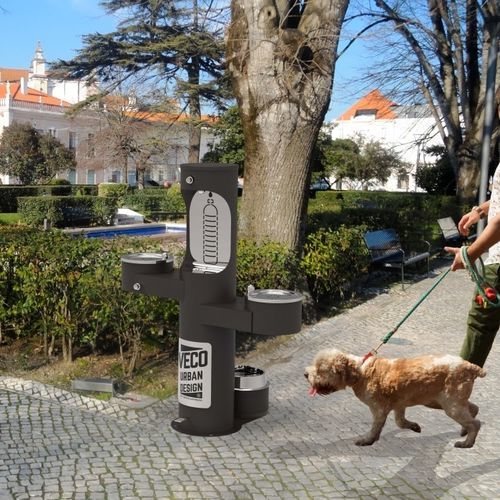 Питьевой фонтанчик для собак - BE URBAN - Veco Urban Design - с педальным управлением / для наружного применения / из стали
