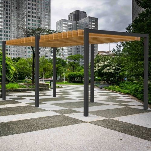 Самонесущая пергола - PERG URBAN - Veco Urban Design - из алюминия / из нержавеющей стали / с солнцезащитной системой