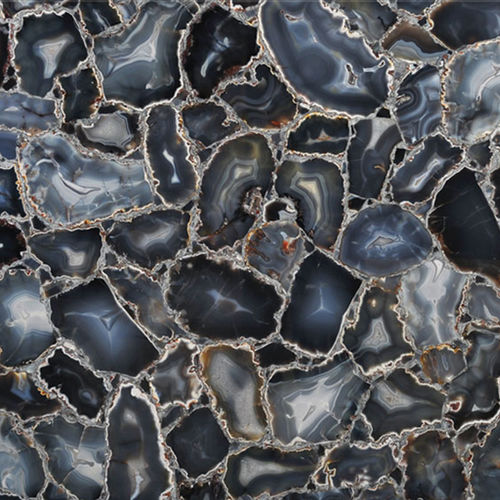 Плита из камня из кварца - AGATE GREY NATURAL - Fiorantina Stone - настенная / полированная / серая