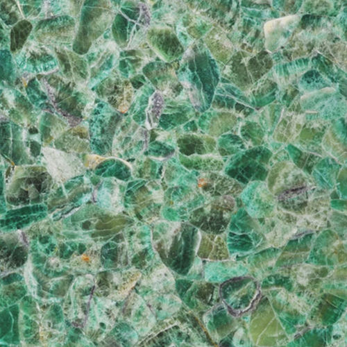 Плита из камня из кварца - FLUORITE GREEN - Fiorantina Stone - для внутренней компоновки / полированная / зеленая