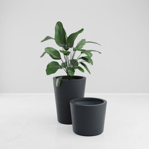 Садовый горшок из полиэстера - RHEA - ARTEPOT - из стекловолокна / из полимера / конический