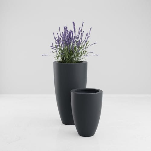 Садовый горшок из полиэстера - BORA - ARTEPOT - из стекловолокна / из полимера / конический