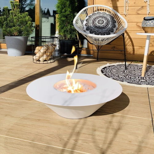 Садовая жаровня на биоэтаноле - SANTORINI - Divina Fire - из нержавеющей стали / круглая / черная