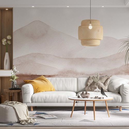Обои из нетканых материалов - MONTAGNES AQUARELLE - Kam et Leon - из пластика / виниловый / панорамный