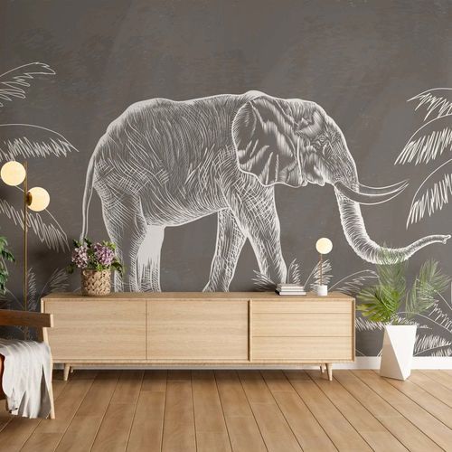 Современный обои - ÉLÉPHANT ROYAL - Kam et Leon - из картона / виниловый / в полоску